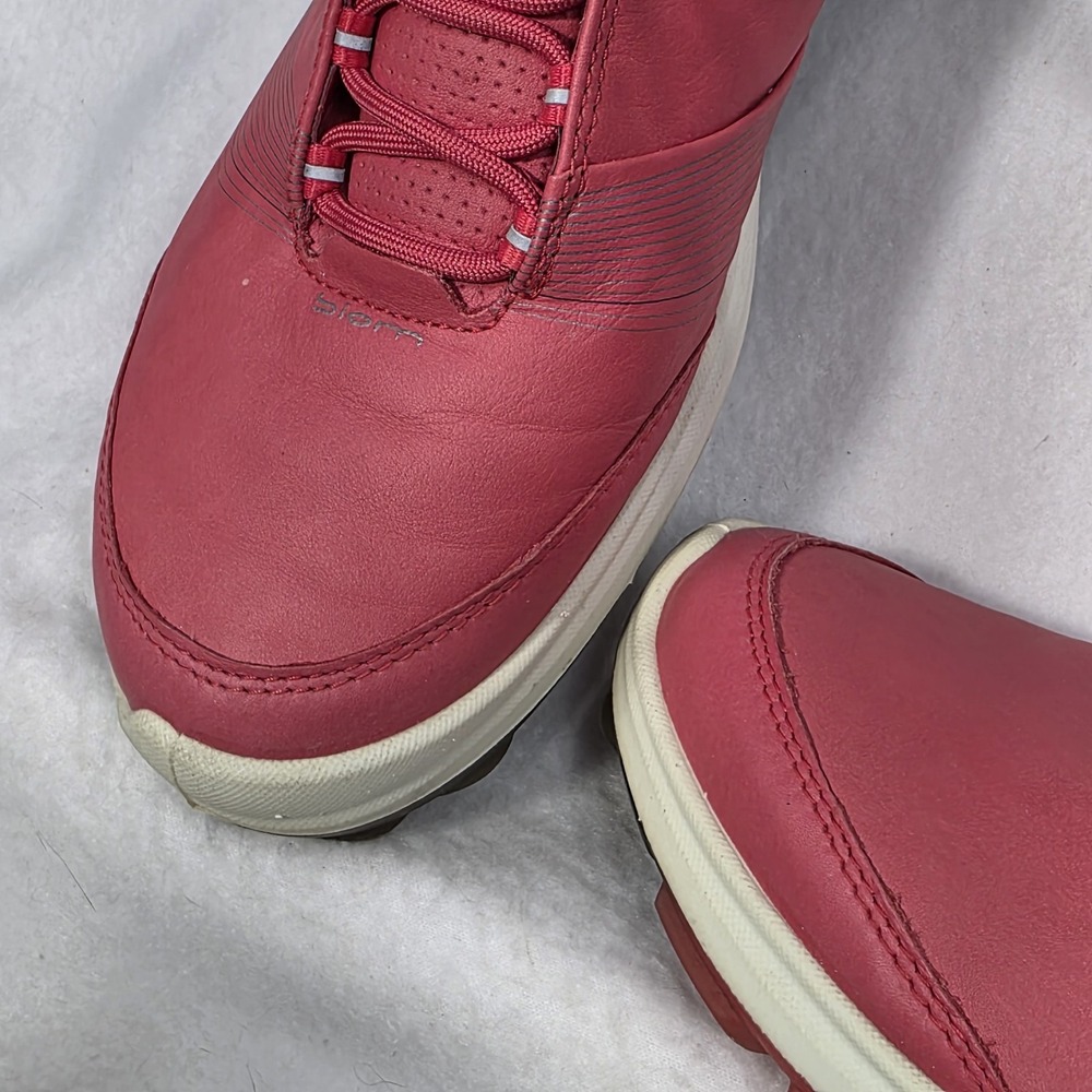 Ecco Shoes Womens 8 W Biom Hybrid 3 Gtx Lace Up Low Golf Sneakers Pink Leather - Picture 8 of 16